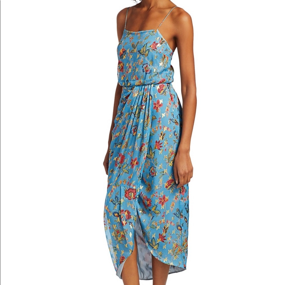 Derek Lam 10 Crosby Lexi Metallic Floral Dress